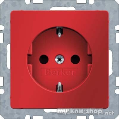 Berker 41436012 Steckdose SCHUKO Q.1/Q.3 rot, samt