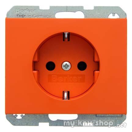 Berker 47157014 Steckdose SCHUKO K.1/K.5 orange, glänzend