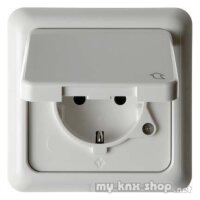 Berker 471809 Steckdose SCHUKO mit Klappdeckel und Rahmen...