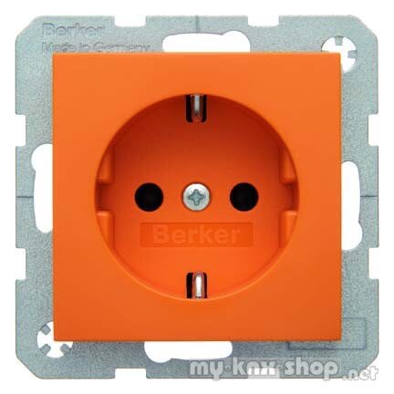 Berker 47438914 Steckdose SCHUKO S.1/B.3/B.7 orange, glänzend