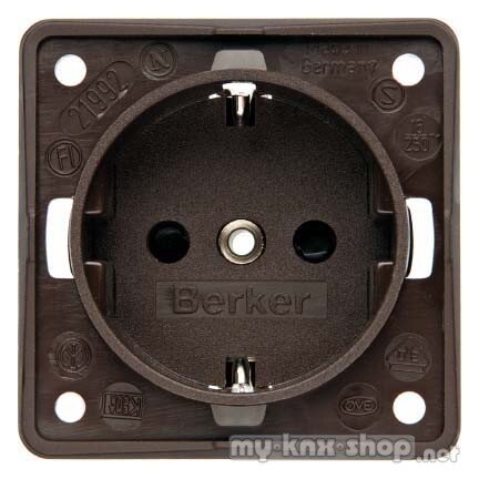 Berker 941952501 Steckdose SCHUKO Integro Einsätze braun,matt