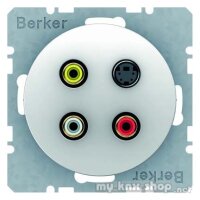 Berker 3315322089 3 x Cinch/S-Video Steckdose R.1/R.3...