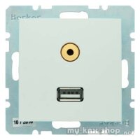 Berker 3315391909 USB/3,5 mm Audio Steckdose S.1/B.3/B.7...