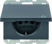 Berker 47517106 Steckdose SCHUKO mit Klappdeckel K.1...