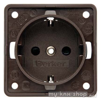 Berker 941852501 Steckdose SCHUKO Integro Einsätze braun,matt