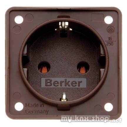 Berker 947782501 Steckdose SCHUKO Integro Einsätze braun,matt