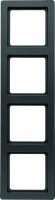 Berker 10146086 Rahmen 4fach Q.1 anthrazit, samt