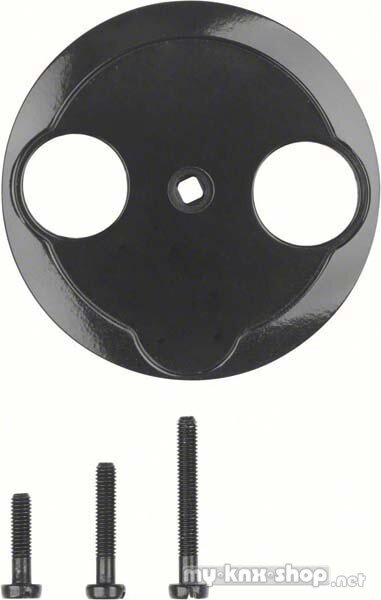 Berker 103921 Zentralstück für Antennen-Steckdose 2Loch 1930/Glas/Palazzo schwarz, glänzend