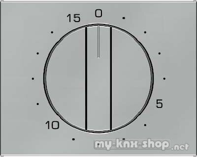 Berker 16347104 Zentralstück mit Regulierknopf für mechanische Zeitschaltuhr K.5 Edelstahl, Rostfrei