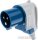 Berker 578101 CEE Winkelstecker 3-polig 16 A Verbindungssysteme grau/blau