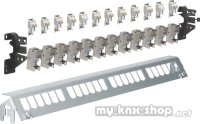 Hager Patch-Panel 24-fach mit 12xRJ45-Modulen FZ24MM