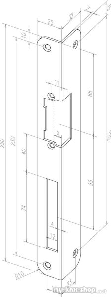 effeff Schliessblech IW S-547 DIN links -------32435-04