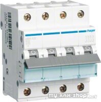 Hager Leitungsschutzschalter 4pol. B-32A, 6kA MBN432