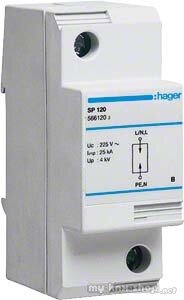 Hager Überspannungsableiter modular,1-polig SP120