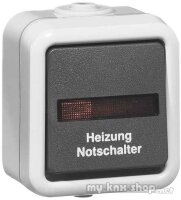 PEHA Heizung-Notschalter gr 10A 250V 2-pol.Aus D 622 WAB HN