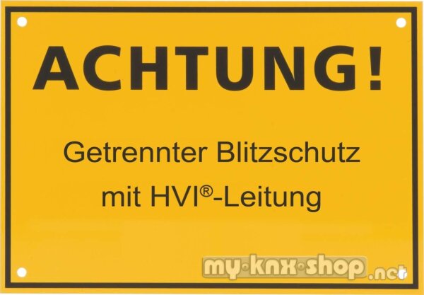 DEHN+SÖHNE Hinweisschild ! Getrennter Blitzs. 480 598