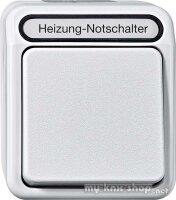 Merten Heizungs-Notschalter 2-polig, lichtgrau MEG3449-8029