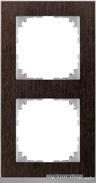 Merten Decor-Rahmen 2-fach Wenge/aluminium MEG4020-3671