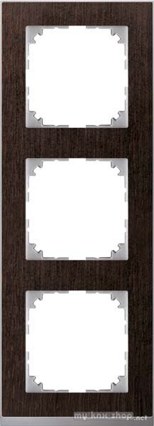 Merten Decor-Rahmen 3-fach Wenge/aluminium MEG4030-3671