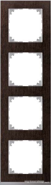 Merten Decor-Rahmen 4-fach Wenge/aluminium MEG4040-3671