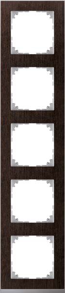 Merten Decor-Rahmen 5-fach Wenge/aluminium MEG4050-3671