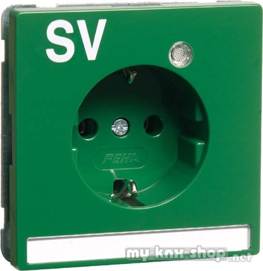 PEHA Steckdose SCHUKO Beschrift.,LED,SV D95651142LED/4 NA SV