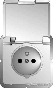ELSO UP-Steckdoseneinsatz mit M SK und Klappdeckel 1 215534