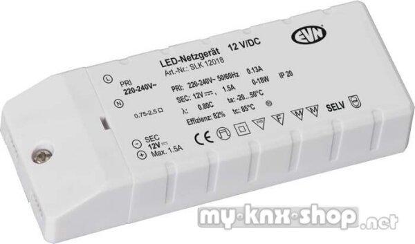 EVN Lichttechnik LED-Netzgerät 24VDC 1-18 Watt SLK 240 18