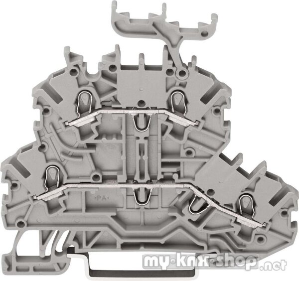 WAGO Doppelstockklemme 2-Leiter, grau 2000-2201