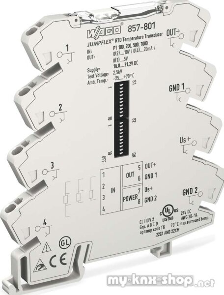 WAGO Temperaturmessumformer PT-Sensor 857-801