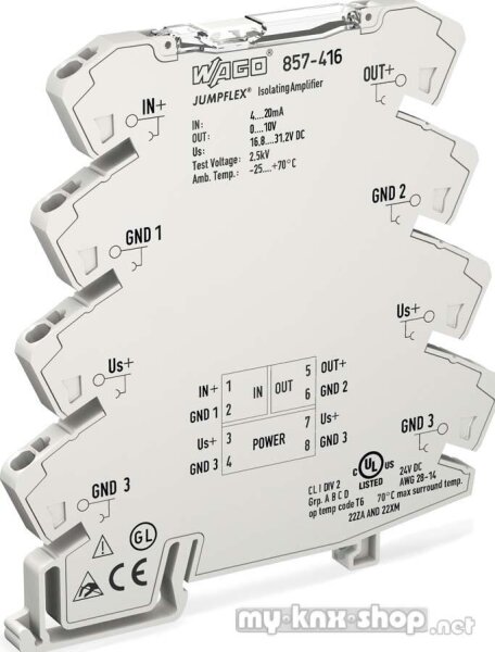 WAGO Trennverstärker Konf.I/U Lz/Dz 857-416